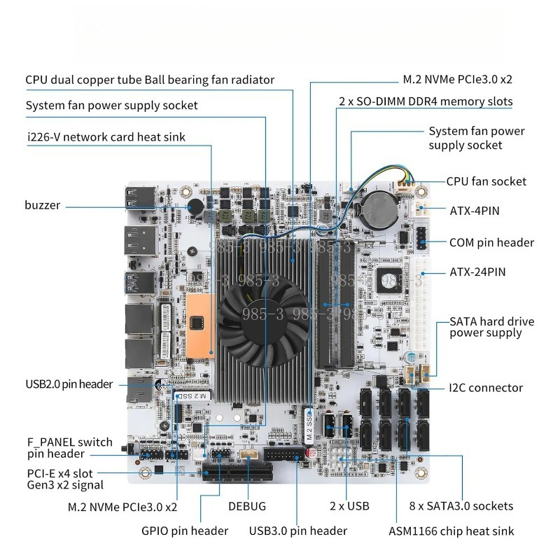 White Mini‑ITX M11 NAS Motherb - Mini Itx Dual 2.5G Nas Motherboard recension och pris